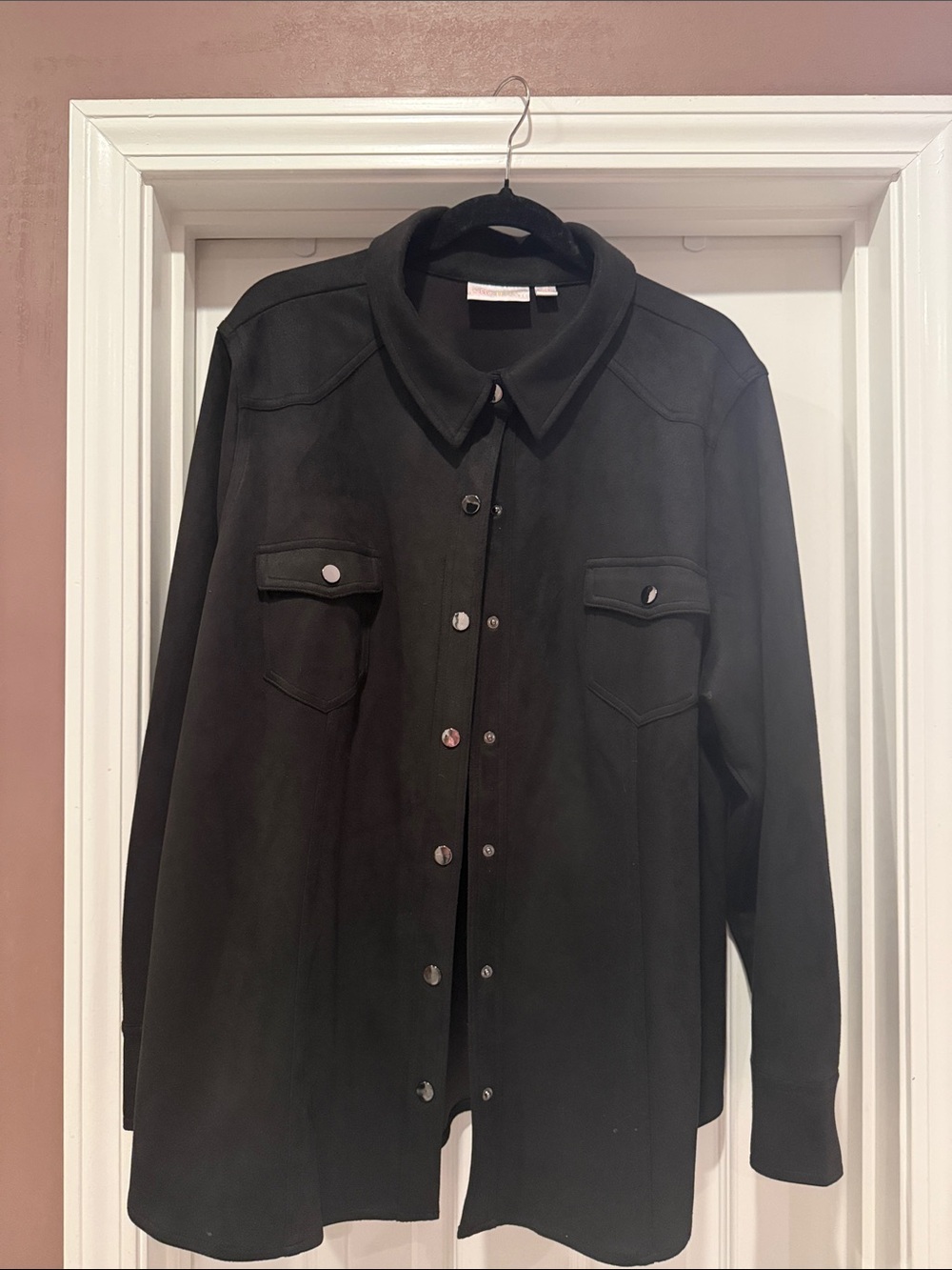 Belle by Kim Gravel Black Button-Front Jacket